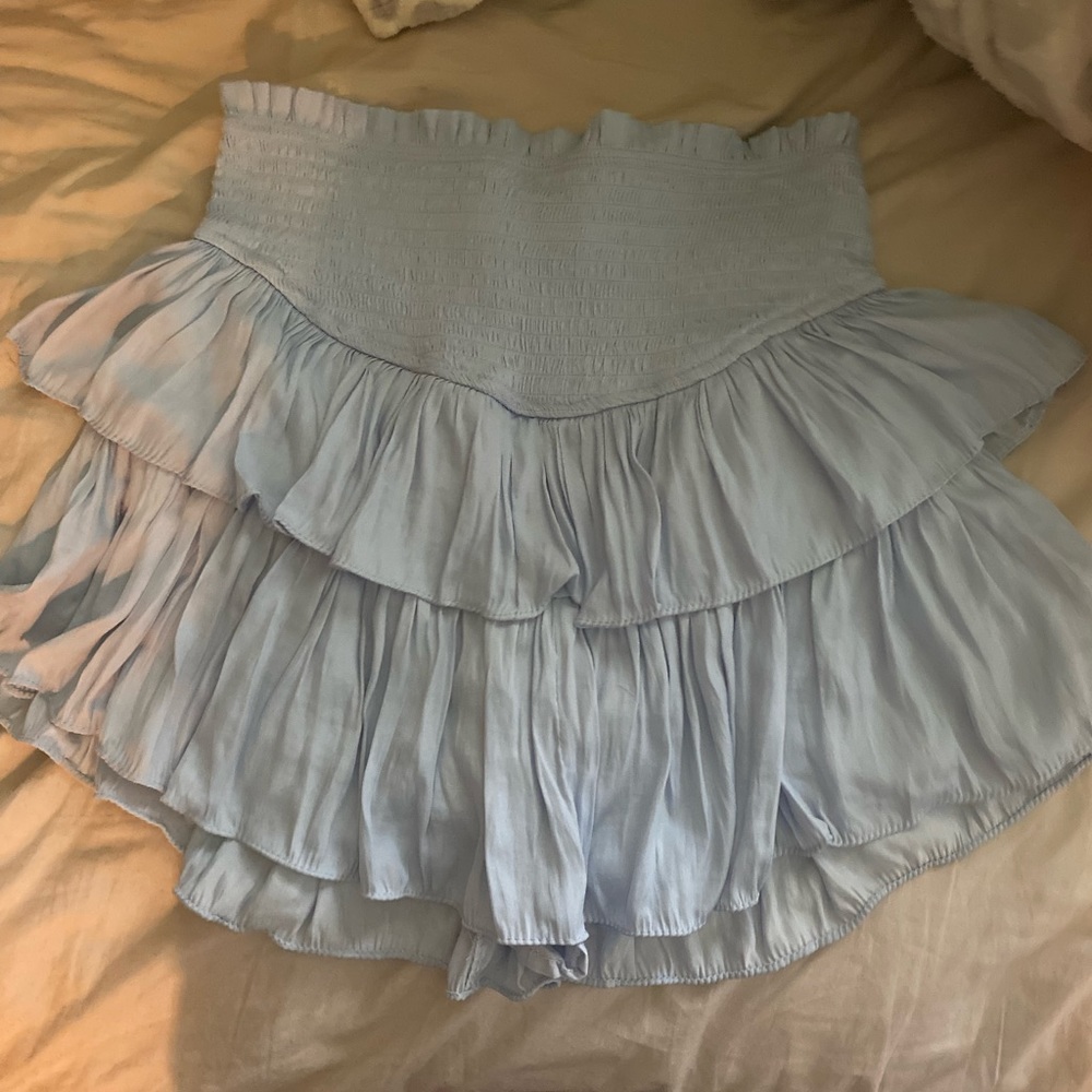 Blue flowy skirt
